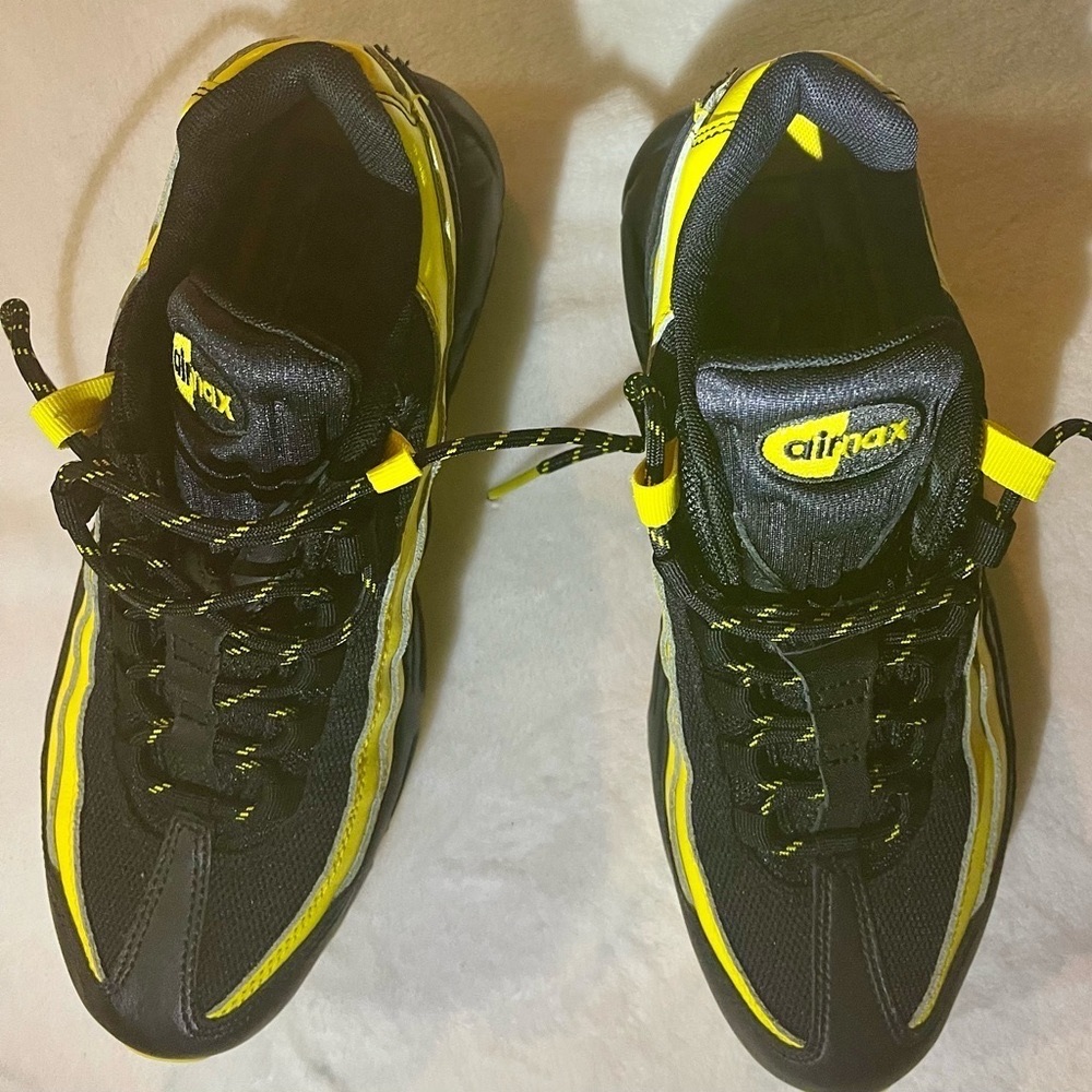RARE!! Mens Yellow Nike Air Max 95 Frequency Pack Sz 7